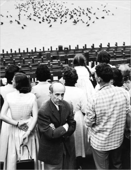 Wachten op de parade, Venetië, 1955
